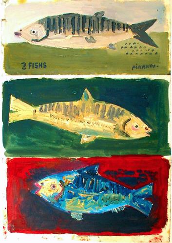 Tre pesci in mare